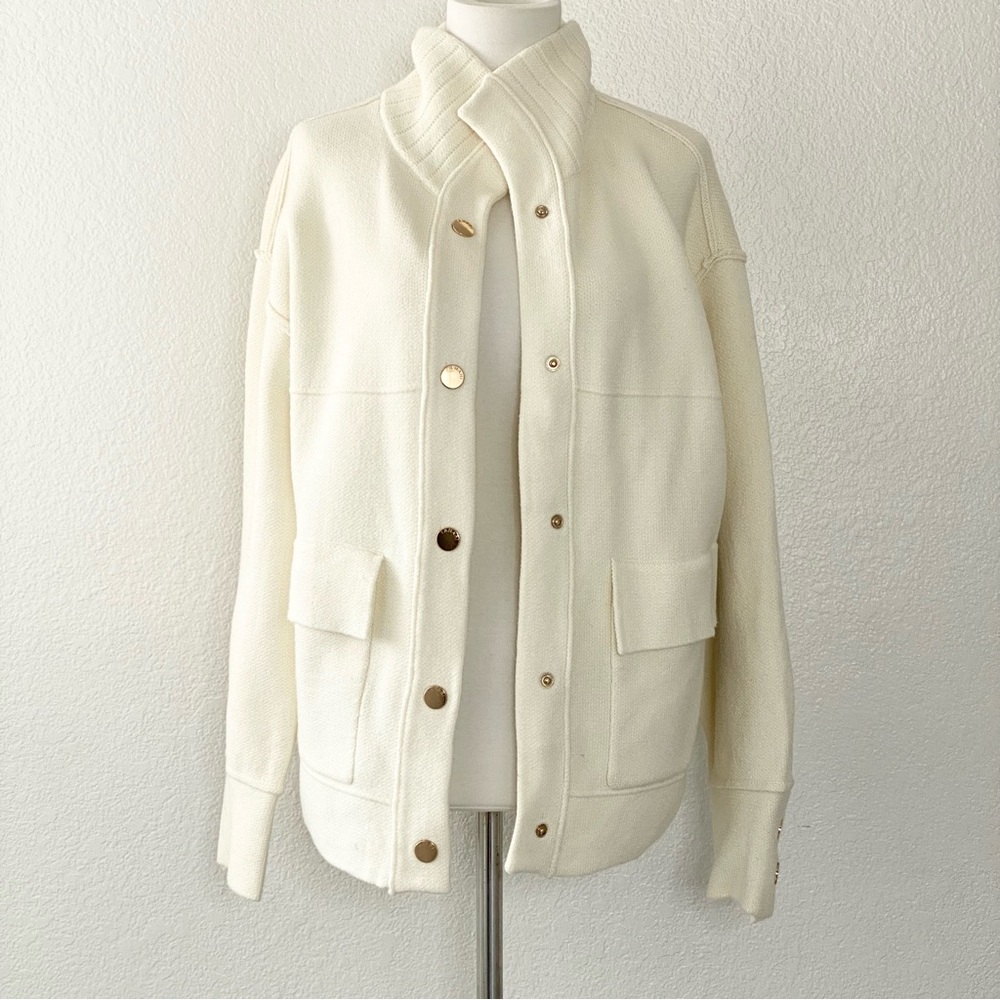 TAHARI Long Sleeve Cream Jacket/Sweater - Picture 2 of 10
